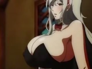 Concupiscent fantasy anime clip with uncensored big süýji emjekler, group,