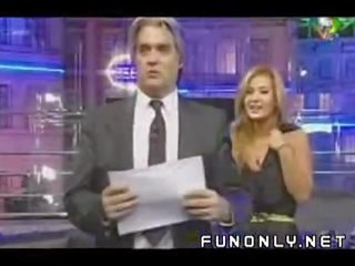 Boob slip on argentinian tv