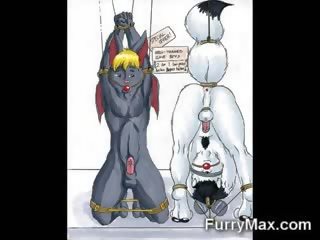 การ์ตูนอะนิเม furry ร่าน!