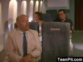 Redhead Teen Fucking On A Plane