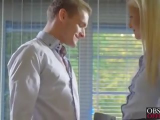 Grand Blonde divinity Cayla Lyons Fucks Her Coworker in the