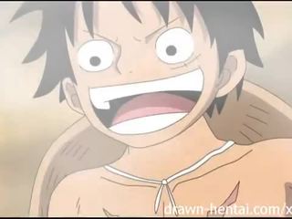 Një copë hentai - luffy heats lart nami